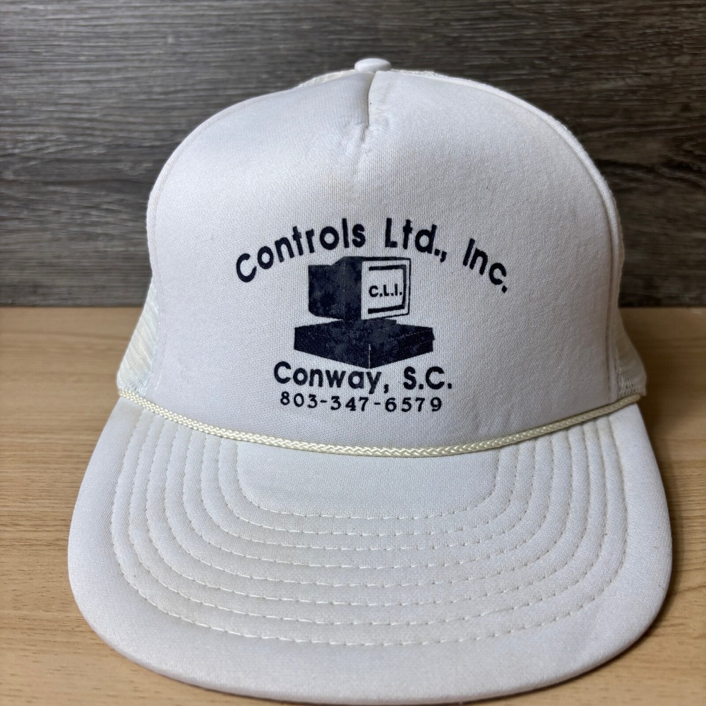 Vintage Controls Ltd Hat Cap Snapback White Trucker Conway South Carolina View 2